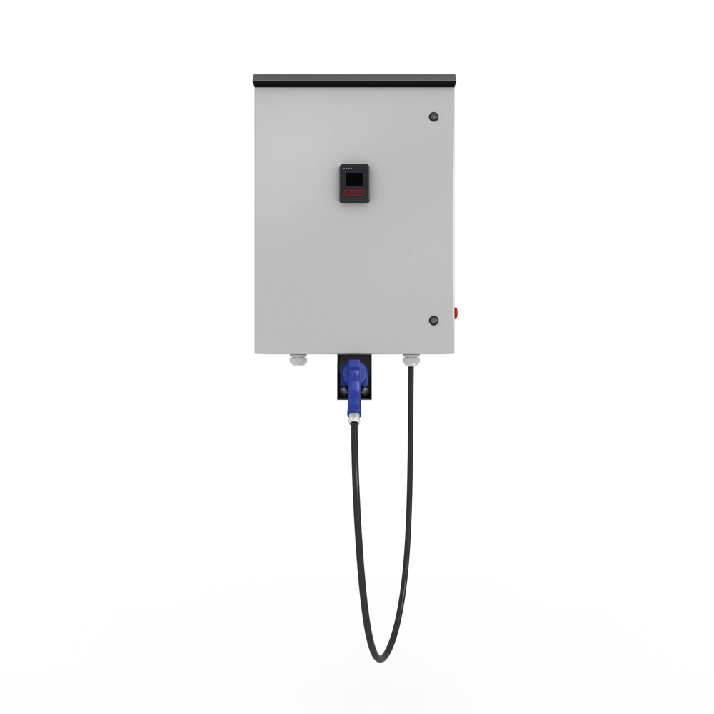 Charging station of Chademo standard (wall-mounted) with POS payment terminal